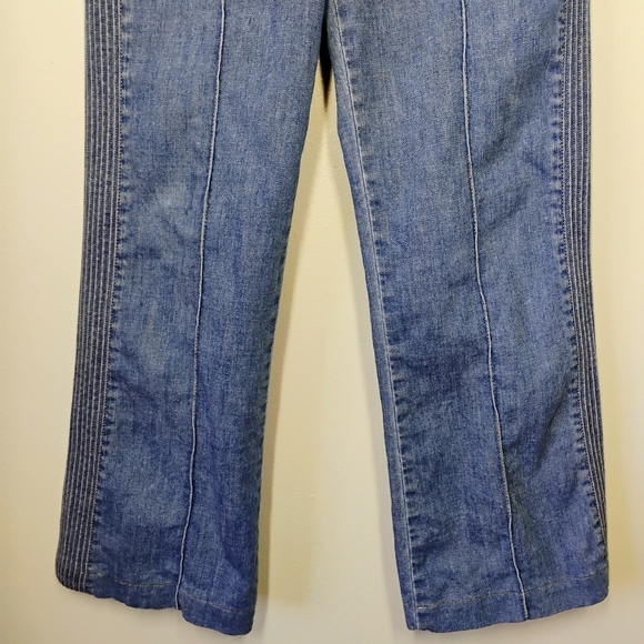 Escada Y2K Cropped Jeans Womens 38 US 6/8 Blue Pintuck Retro Medium Wash - Picture 4 of 16